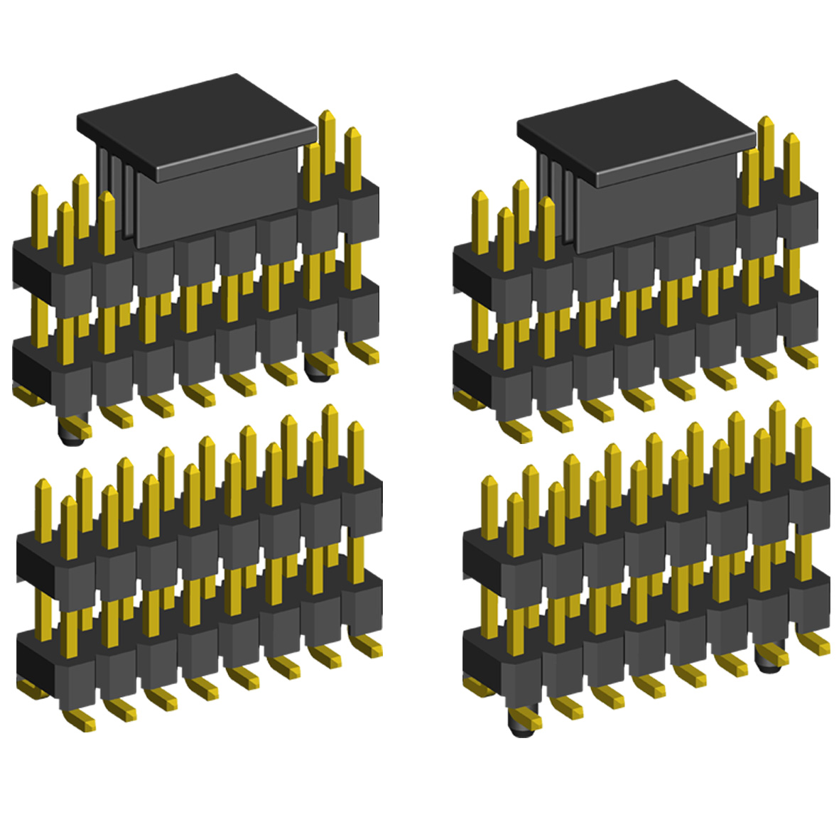 2.54mm Pin Header Double Rows Double Insulator SMD Type.